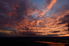 金甲山からの夕日
