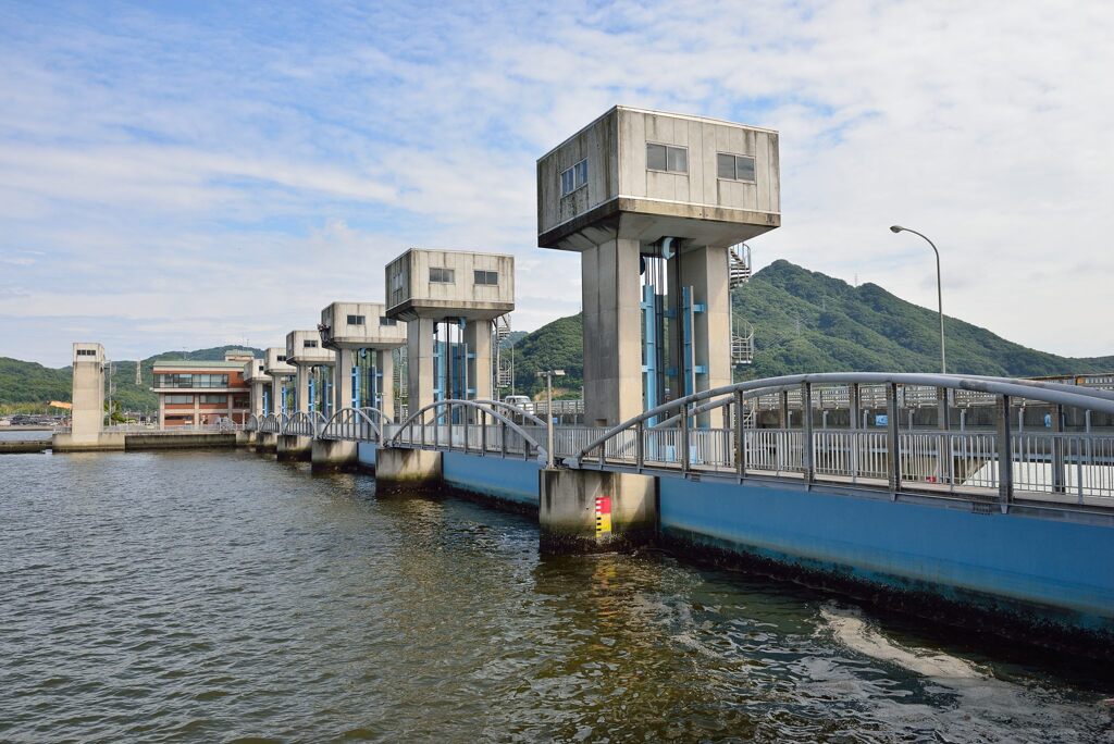 児島湾締切堤防