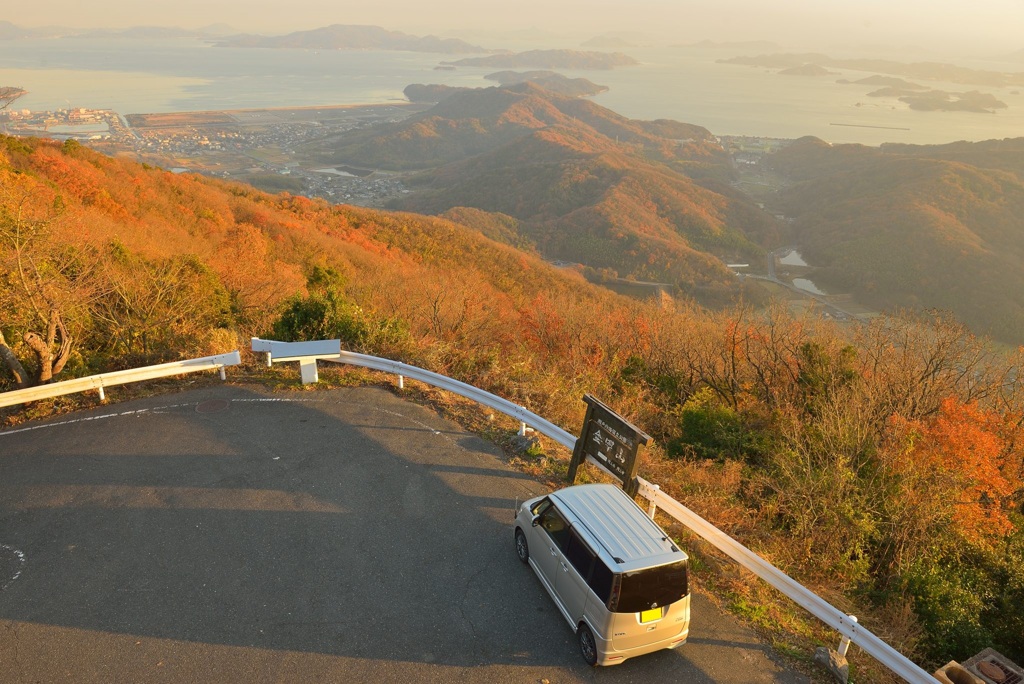 金甲山　夕陽