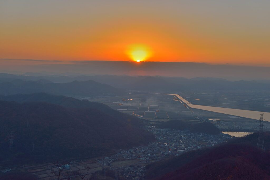 金甲山　夕陽