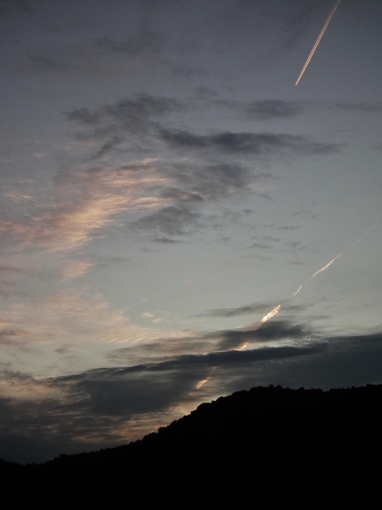 落日の空