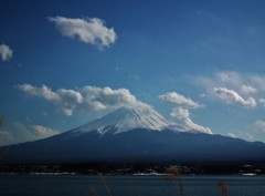 河口湖から