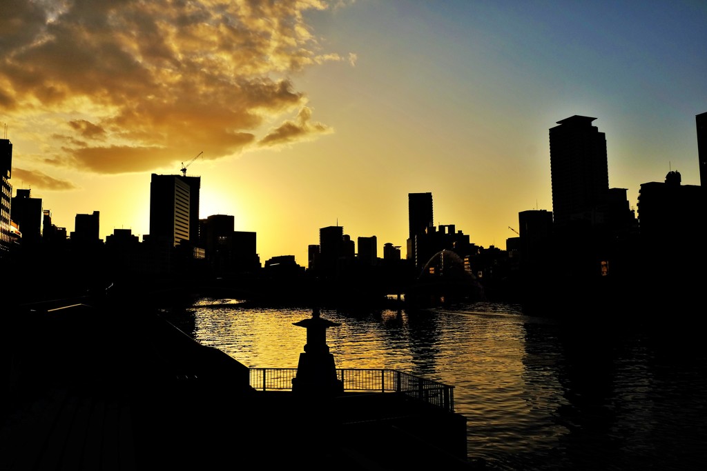 大川夕暮れ