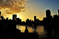 大川夕暮れ