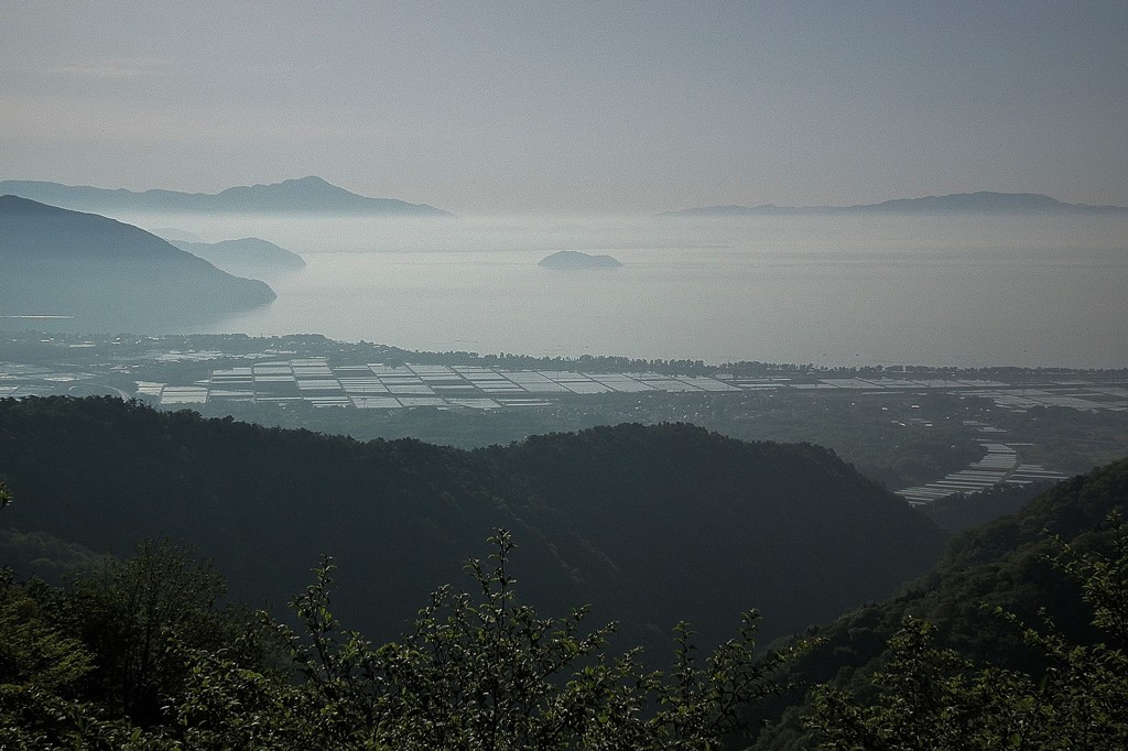 朝靄琵琶湖