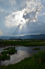 安曇川の空