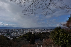 冬曇の京の街