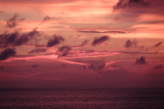 楽譜のような夕空