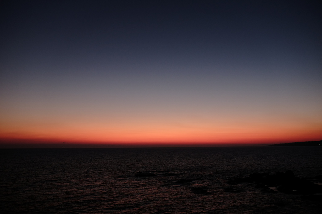 落日の空
