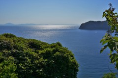 光る海