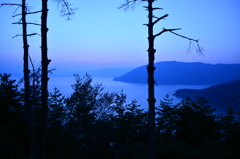 青い夕景
