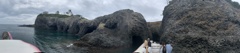 七ツ釜とは唐津の玄界灘の海食洞であり玄武岩の柱状節理という景勝地をパノラマ撮影