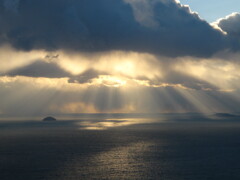 瀬戸内海の夕暮れ　紫雲出山から