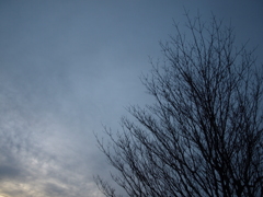 冬の空　曇り　憂鬱のち少しきぼう