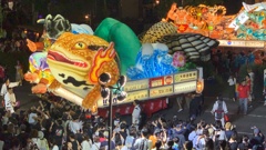 まつりつくば ねぶた 巨大なガマガエル？