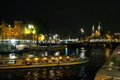 アムステルダム運河〜夜景