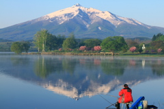 休日の津軽富士見湖