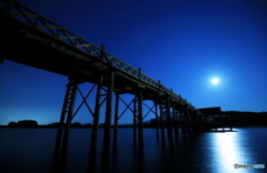 月夜の鶴の舞橋