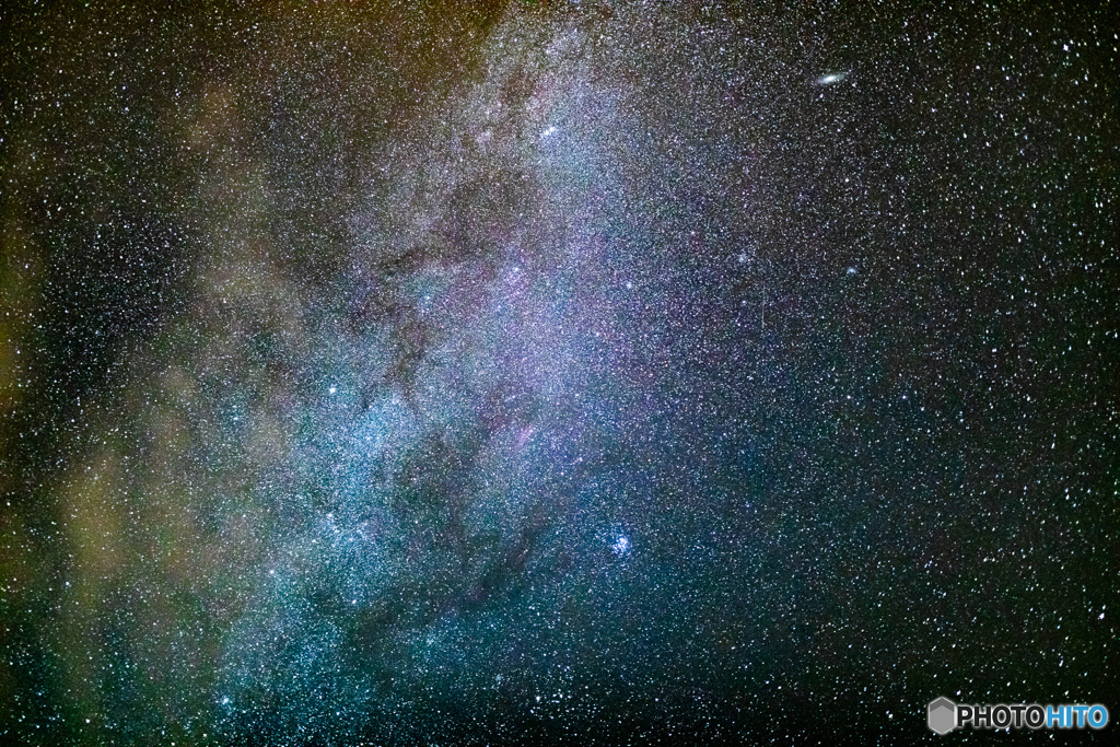 美瑛の丘から見上げる星屑