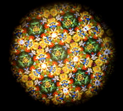 万華鏡の花模様