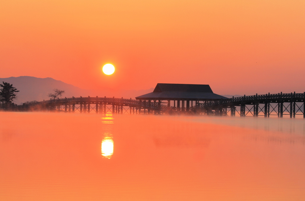 津軽富士見湖の夜明け2014