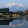 岩木山と鶴の舞橋2014