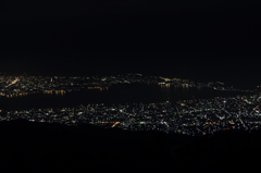 諏訪湖の夜景 in 高ボッチ