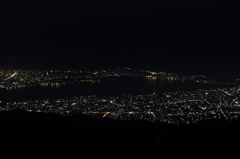 諏訪湖の夜景 in 高ボッチ