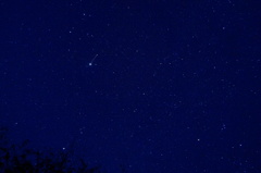 木星と流れ星