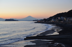 日暮れの稲村ケ崎