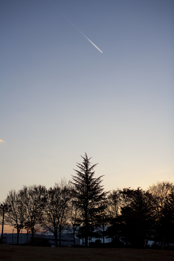 晩秋の夕暮れ時