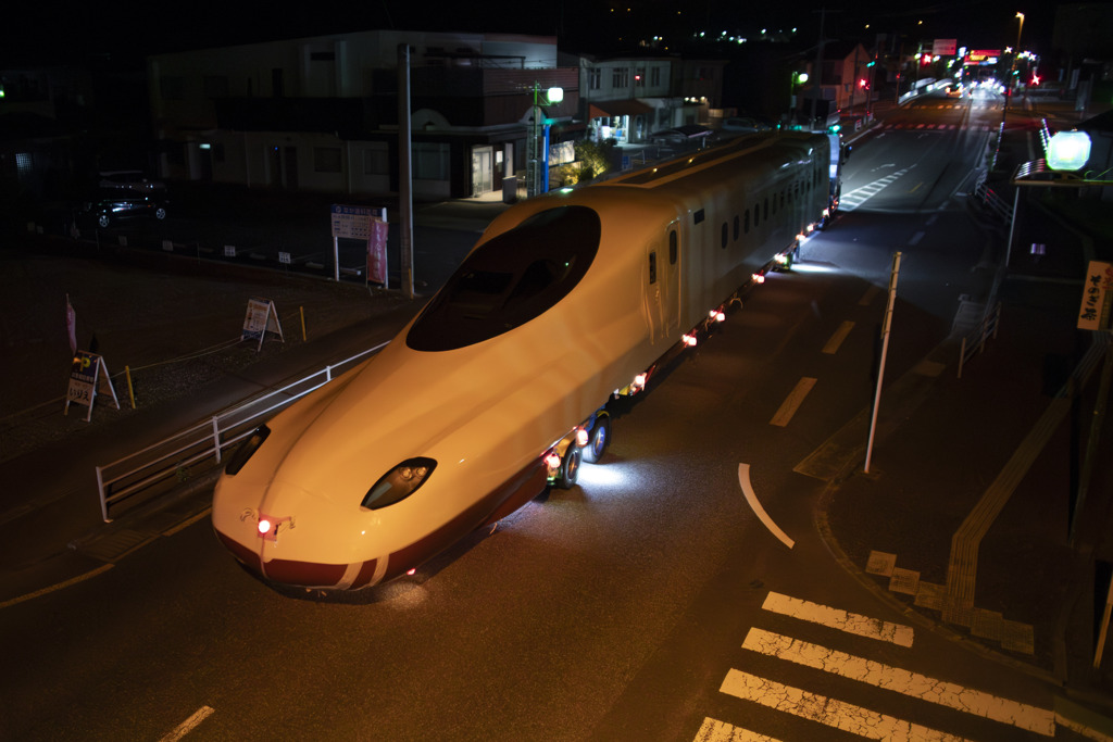 西九州新幹線車両 カモメ  深夜の陸送 in 2023