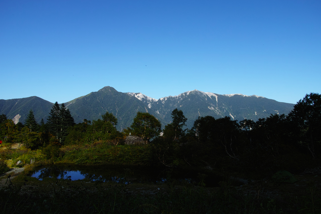 白根御池からの鳳凰三山