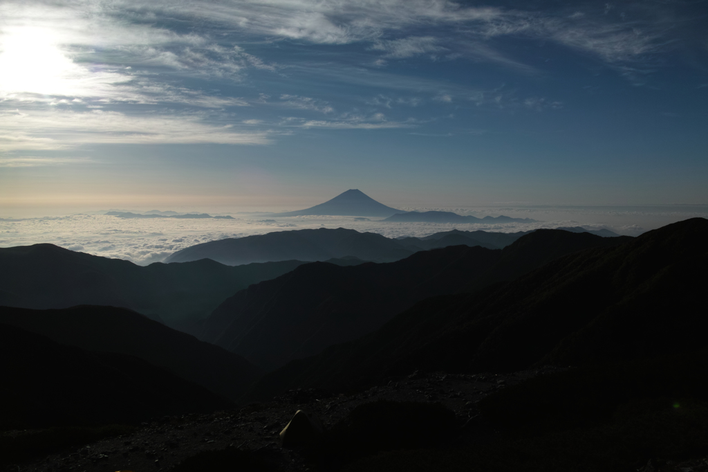 北岳山荘　出発前