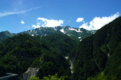 黒部ダムから立山を