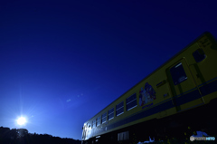 青空の夕日