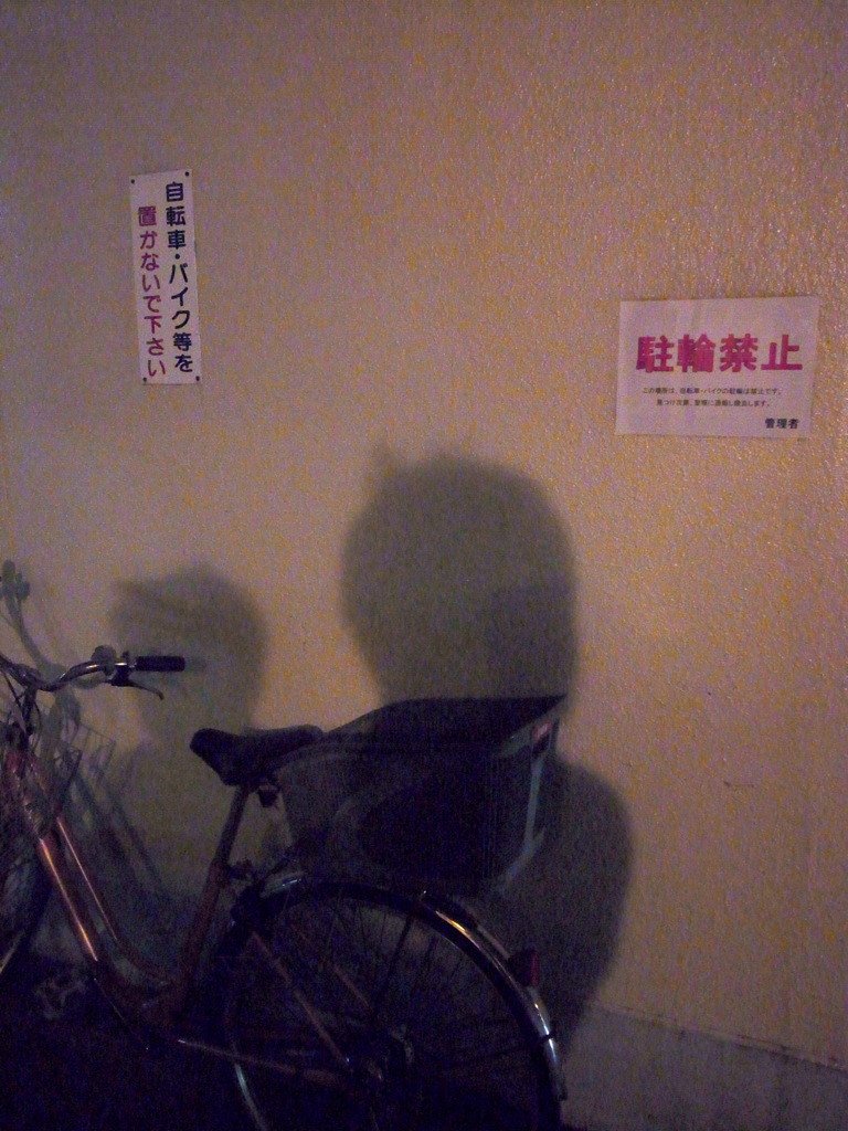 ココは駐輪禁止だよって息子に教えてたところ