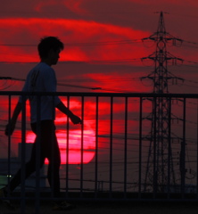 仕事帰りの夕景　Ⅲ