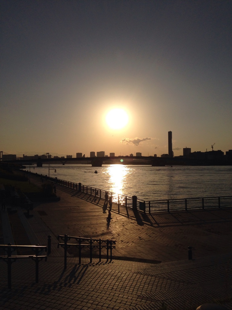 豊洲　夕陽