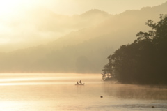 千丈寺湖の朝①