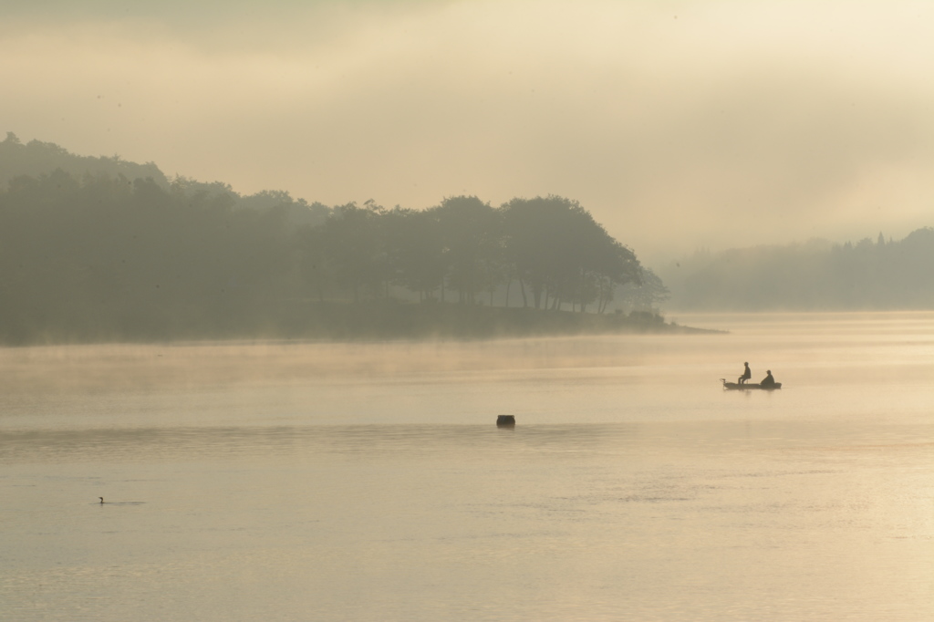 千丈寺湖の朝④