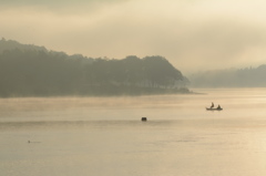 千丈寺湖の朝④