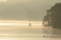 千丈寺湖の朝③