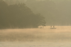 千丈寺湖の朝②