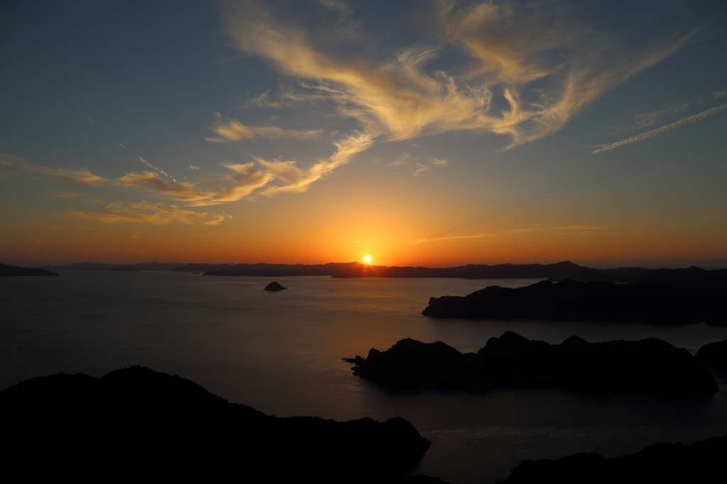 米山展望台の西東そして南空