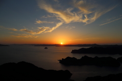 米山展望台の西東そして南空