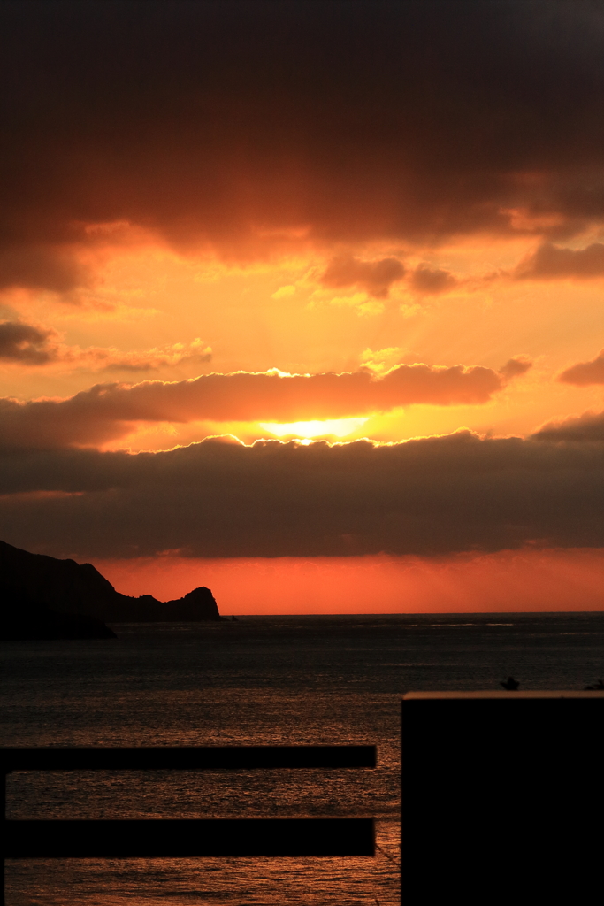 橋からの夕陽　ⅱ