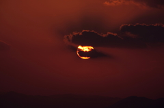 大晦日の夕陽