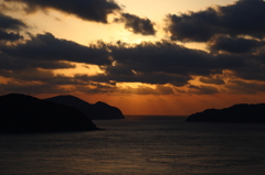 島の夕暮れ