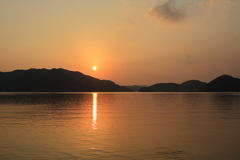 入り江の夕日　壱